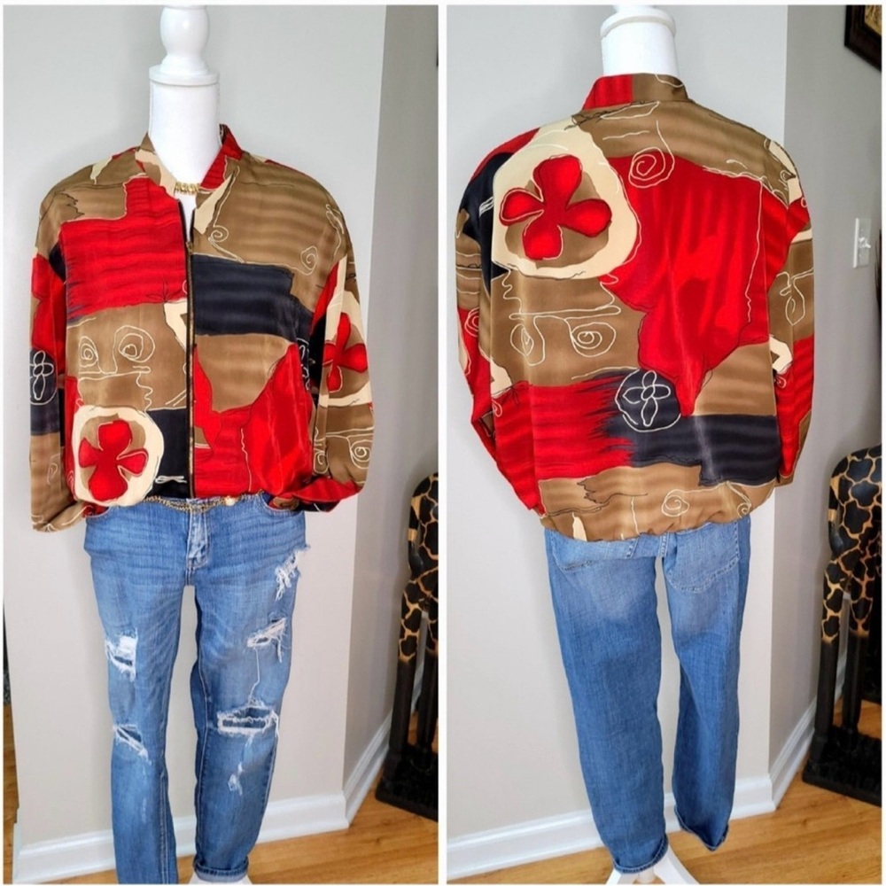 Colorful Abstract Bomber Jacket